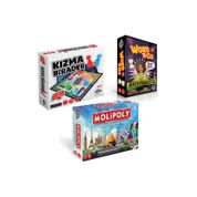 Moli Toys Molipoly Emlak Ticaret Oyunu + Kızma Birader+ Word To Go Xl Tabu Xl Edition 3'lü Süper Set tabupolykizma