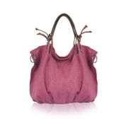 Muchuan Pembe Kanvas Kadın Omuz Çantası