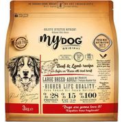 Mydog Tahılsız Sığır ve Kuzu Etli 3 kg Büyük Irk Yetişkin Köpek Maması