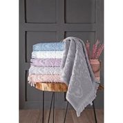 Neroli Gri 70x140 cm Jakarlı Püsküllü Havlu