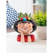 Netavantaj Dekoratif Frida Kahlo Mini Saksı Kaktüs Saksısı