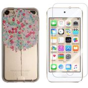Novago iPod Touch 7, Touch 6, Touch 5, jel baskılı, sağlam, dayanıklı, 1 sert cam dahil, şeffaf, sağlam (Ballon)