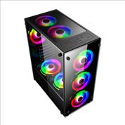 Nw 09-09-01 Temperli RGB 4 Sıralı Fan Atx Kasa
