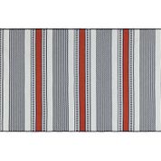 Orlena Lacivert / Kiremit - 60x100 cm Saçaklı Dokuma Kilim