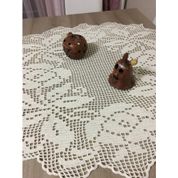 Pafuli Gül Desenli Oval Masa Örtüsü