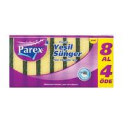 Parex Klasik Yeşil 8'li Eko Paket Oluklu Sünger