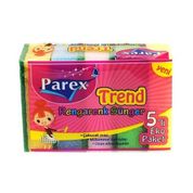 Parex Trend Rengarenk 5'li Düz Sünger