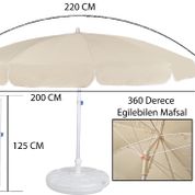 Plaj bahçe teras Şemsiyesi Kalın Kumaş