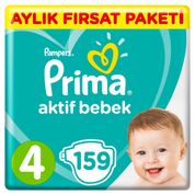 Prima Aktif Bebek No:4 Maxi 159 Adet Bebek Bezi