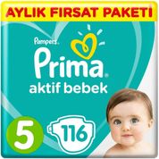 Prima Aktif Bebek No:5 Junior 116 Adet Bebek Bezi