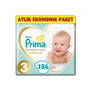 Prima Premium Care No:3 Midi 186 Adet Bebek Bezi