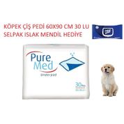 PureMed 60x90 30'lu Kedi Köpek Çiş Pedi