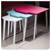 Puzzle Design Grops Beyaz Zigon Sehpa