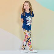 Roly Poly RP1260 Lacivert Kız Çocuk Pijama Takımı