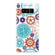 Samsung Galaxy Note 8 Kılıf Sılıkon Desenli Saatler Arka Koruma Kapak