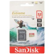 SanDisk Extreme 32GB MicroSDhC Drone ve Aksiyon Kamerası için Hafıza Kartı, 100 MB/sn'e kadar- SDSQXAF-032G-GN6AA