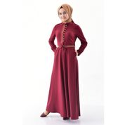 Sefamerve 8887-03 Bordo Kadın Pardesü