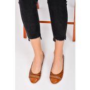 Shoes Time 19Y K05 Taba Kadın Babet