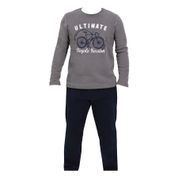 Silk & Blue Gri Polar Erkek Eşofman Takımı
