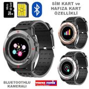 Sim Kartlı Akıllı Saat Telefon Özellikli - Smartwatch Bluetoothlu Hafıza Karlı Telefonlu Akıllı Saat