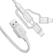 Spigen Essential Apple İphone Lightning + Usb-c + Micro Usb Hızlı Şarj Ve Data Kablo 1,5 M