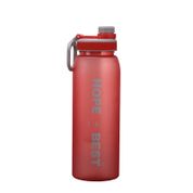 Spor Su Şişesi BPA İçermeyen Toksik Olmayan Plastik Su Şişesi Sızdırmaz Kapaklı Kapak Spor Salonu Yoga Fitness Kamp için Büyük Kapasiteli Plastik Çay Kupası Düşmeye Karşı Uzay Kupası (Kırmızı)