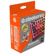 SteelSeries PrismCaps – Çift Taraflı Tuş Seti, "Puding" Görünümlü – Tüm Standart Mekanik Klavyeler ile Uyumluluk – MX Kayışları – Siyah (İskandinav Klavye düzeni)