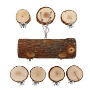 STOBOK 1 Set Ahşap Hamster Adımlar Merdiven Tırmanma Oyuncaklar Ahşap Log Merdiven Kafes Salıncak Oyuncak Çiğneme Oyuncaklar Için Küçük Hayvanlar Şeker Planör Chinchilla Guinea- Domuzlar