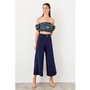 Trendyol Milla TWOSS19ST0228 Lacivert Bol Paça Kadın Pantolon