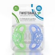 Twistshake 2 li 6 Ay+ Silikon Emzik Mavi Yeşil