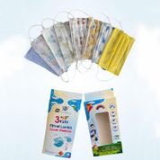 Two Tech Medikal Burun Telli 3 Katlı 90gr 10'lu Meltblown Filtreli Desenli Çocuk Maskesi