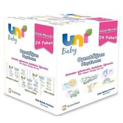 Uni Baby Oyna Öğren 24x52'li Yaprak Çoklu Paket Islak Mendil