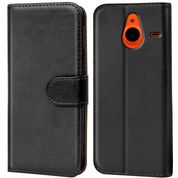Verco Lumia 640 XL Kılıf, Cep Telefonu Kılıfı Microsoft Lumia 640 XL için Kılıf PU Deri Flip Case Cüzdan - Siyah