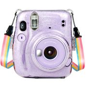 Wolven Fujifilm Instax mini 8/Mini 8 +/mini 9 Crystal Case kristal kamera için çanta ile ayarlanabilir gökkuşağı-Omuz askısı Fujifilm Instax mini 8/Mini 8 +/mini 9 Yeşil