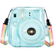 Wolven Fujifilm Instax mini 8/Mini 8 +/mini 9 Crystal Case kristal kamera için çanta ile ayarlanabilir gökkuşağı-Omuz askısı Fujifilm Instax mini 8/Mini 8 +/mini 9