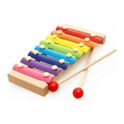 Wooden Toys Eğitici Ahşap Ksilofon 8 Nota 8 Ton 25 Cm 8 Tuşlu Sesli Selefon Oyuncak