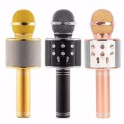WS-858 Siyah Bluetooth Karaoke Mikrofon
