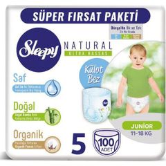 Bıyık sevinç sulh hakimi  Sleepy Natural No:5 Junior 100 Adet Külot Bebek Bezi Fiyatları ve Çeşitleri