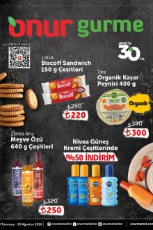 Onur Market Gurme İndirim Kataloğu