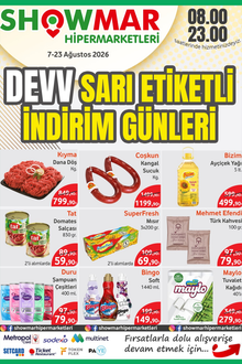 Showmar Market İndirim Kataloğu