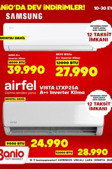 Banio Yapı Market İndirim Kataloğu