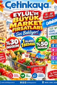 Çetinkaya Mersin-Adana-Gaziantep İndirim Kataloğu