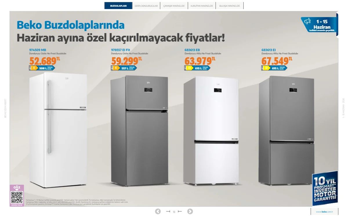 Beko 1 Haziran 2026 Aktüel Kataloğu Sayfa 13