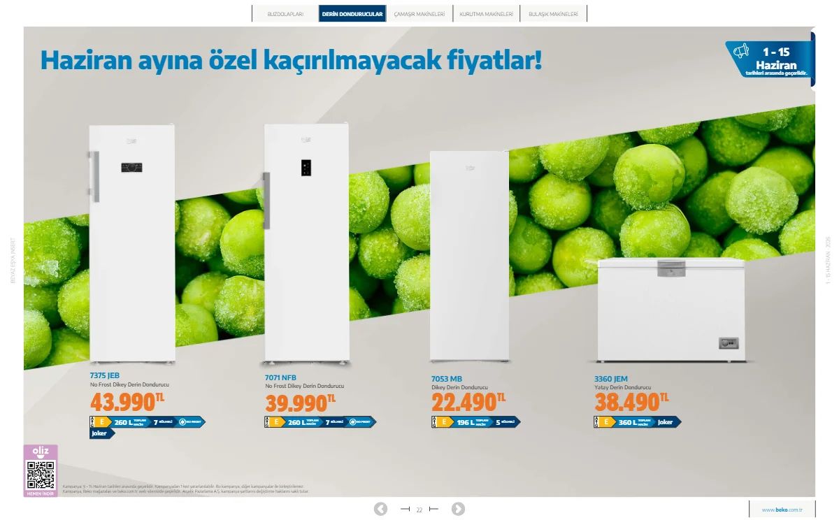 Beko 1 Haziran 2026 Aktüel Kataloğu Sayfa 22