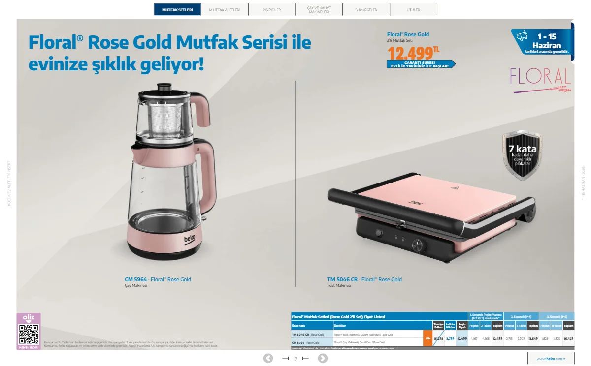 Beko 1 Haziran 2026 Aktüel Kataloğu Sayfa 17