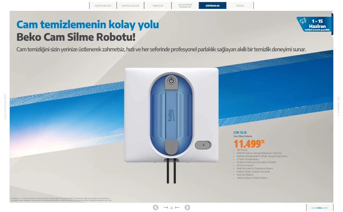 Beko 1 Haziran 2026 Aktüel Kataloğu Sayfa 49