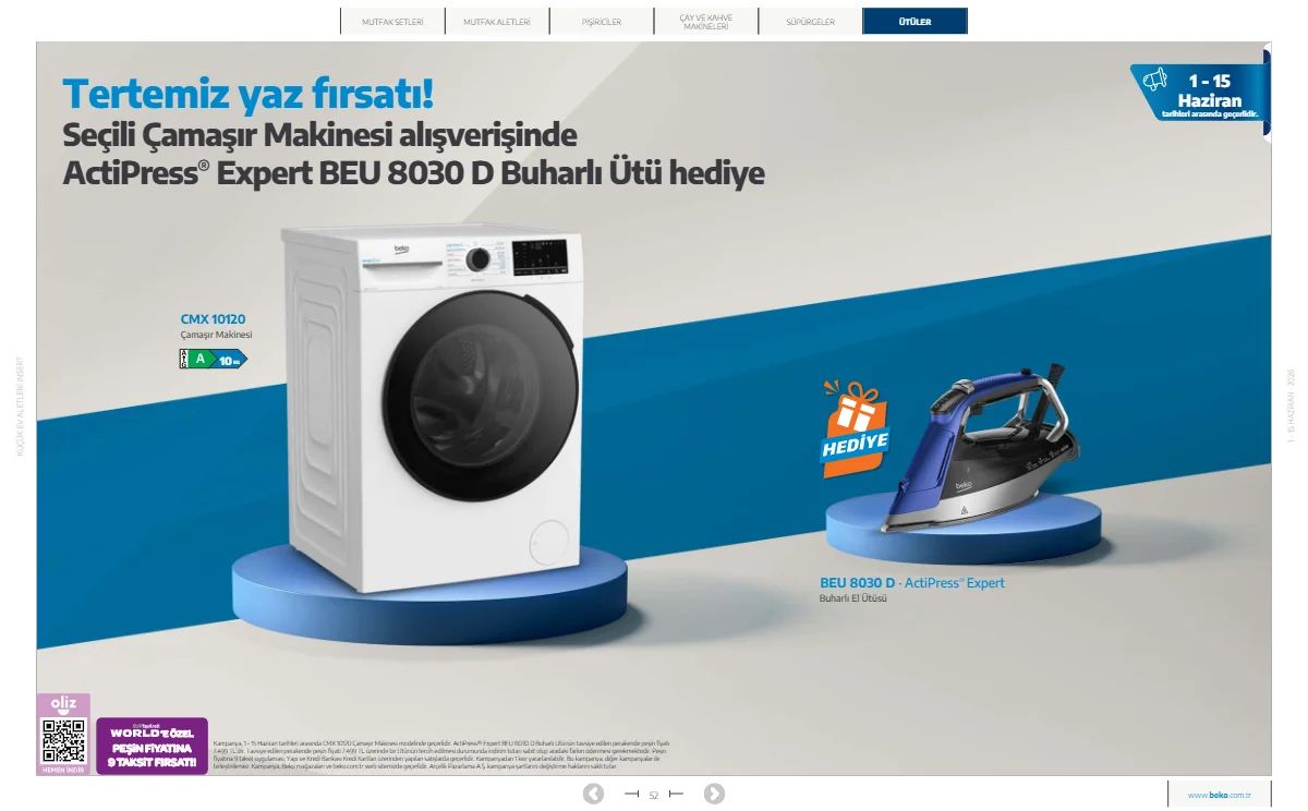 Beko 1 Haziran 2026 Aktüel Kataloğu Sayfa 52