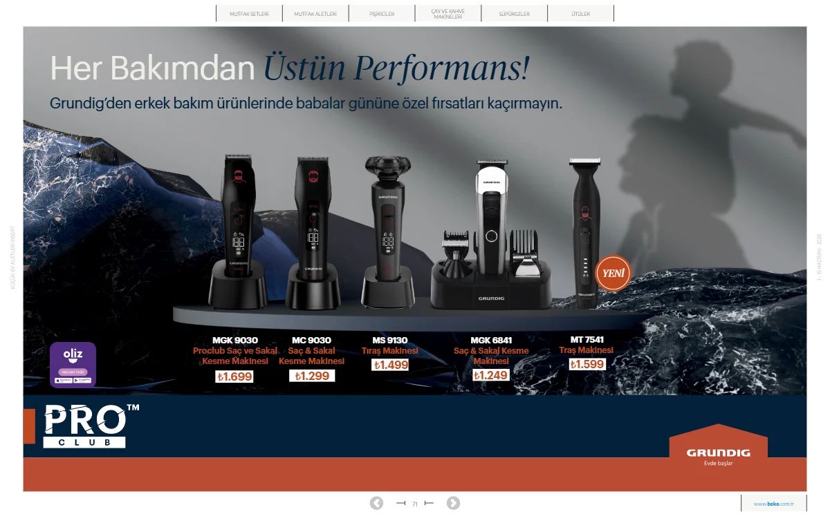 Beko 1 Haziran 2026 Aktüel Kataloğu Sayfa 71