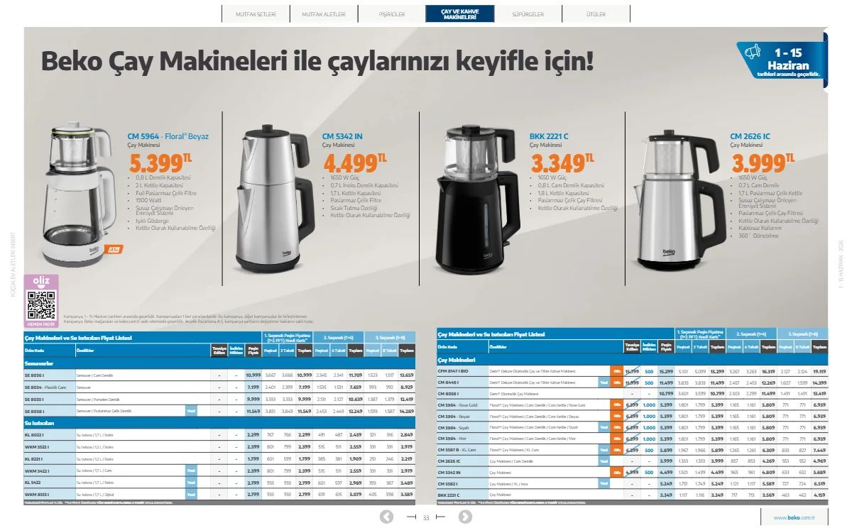 Beko 1 Haziran 2026 Aktüel Kataloğu Sayfa 33