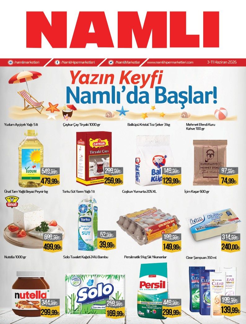 Namlihipermarketleri 3 Haziran 2026 Aktüel Kataloğu Sayfa 1